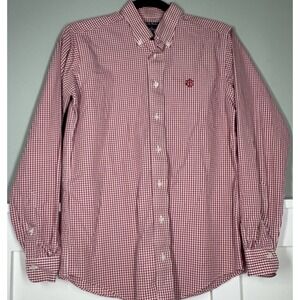 BROOKS BROTHERS BOYS Button Down  No Iron  Shirt  Plaid Size Large Red Gingham